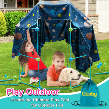 Kids Fort Building Kit 120 Pieces Construction Stem Toys For 5 6 7 8 9 10 11 12 Years Old Boys And Girls Ultimate Forts Builder Gift Build Diy Educational Learning Toy For Indoor & Outdoor