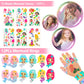 CHRIMISS 102Pcs Mermaid Party Favors Mermaid Bags Mermaid Slap Bracelets Rings Keychain Mermaid Hair Rings Temporary Tattoos Sti