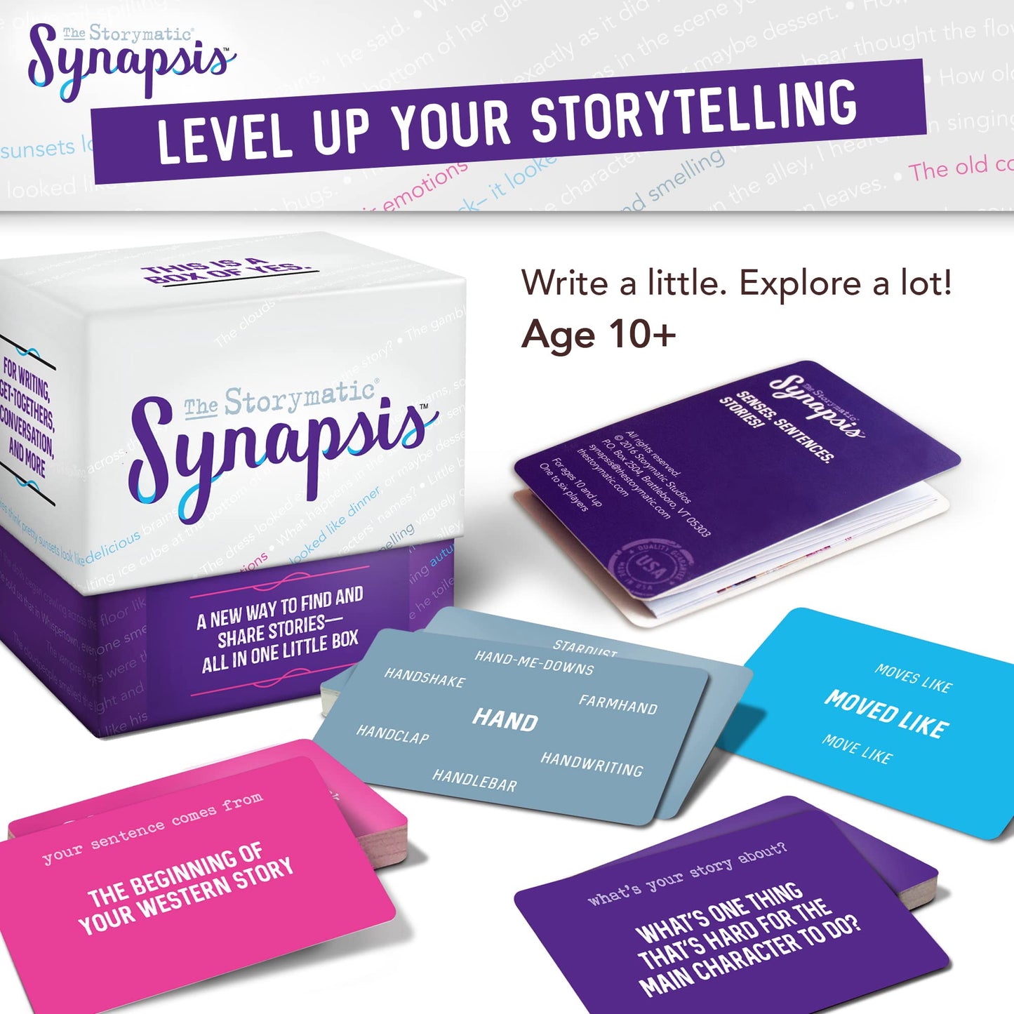 Storymatic Synapsis - Creative Writing Prompts for mature-themeds and Young Writers - Storytelling Game