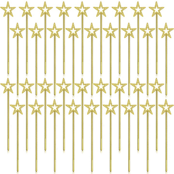 Meanplan 36 Pcs 13 Inch Fairy Wands Princess Magic Star Wands Fairy Angel Witch Sticks Fairy Costume Accessories for Women Girls