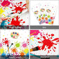 Gisgfim 6 Pcs Art Paint Tablecloth Party Supplies Art Theme Birthday Party Decorations Creative Artist Painting Party Table Cove