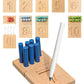 Bimi Boo Montessori Counting Pegs And Number Tracing Boards For Kids - Wooden Math Toy For Toddlers And Preschoolers - Math Manipulatives For Kindergarten (55 Pegs, 10 Boards, 1 Pen)