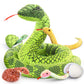 Morismos Snake Stuffed Animals Plush Toy 120 Inch Giant Snake Plush With Babies Stuffed Snake Toys For Kids Plush Party Decorations Favors Prank Props, 4 Snake Babies, 3 Snake Eggs