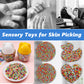 Picky Pad Skin Picking Fidget Toy, Silicone Big Picking Fidget Pad More Beads Duck Shape Trichotillomania Toys for Skin Pickers