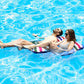 FindUWill Fabric Pool Hammock Floats, XL, 2Pack Inflatable Water Hammocks Floaties 4-in-1 (Saddle, Lounge Chair, Hammock, Drifte