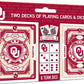 Masterpieces Game Day - NCAA Oklahoma Sooners 2-Pack Playing Cards & Dice Pack - Officially Licensed Set for mature-themeds and Family