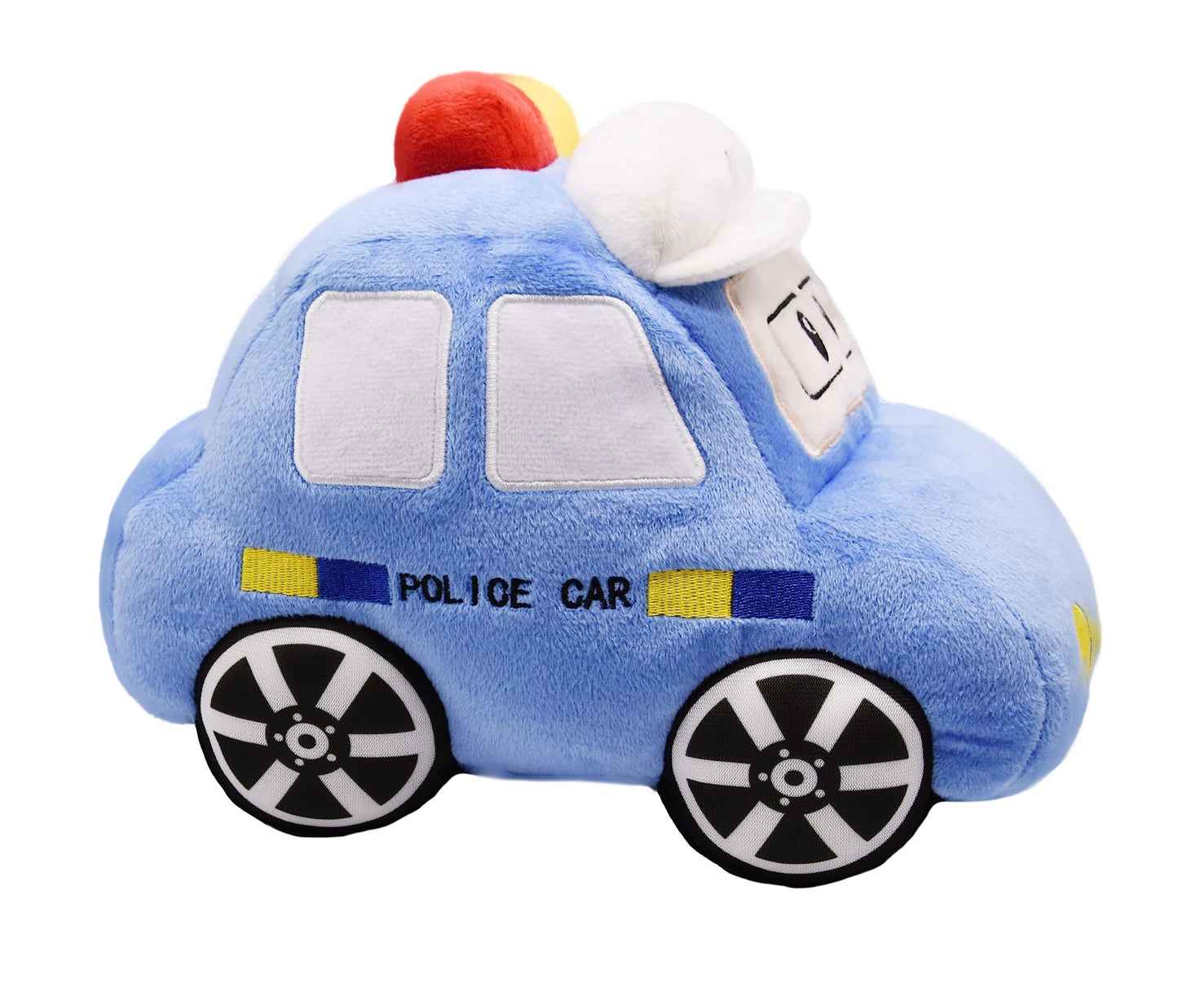 Yonlit Soft Plush Police Car Stuffed Toy Super Cute Blue Squad Car Plushie Excellent Gifts For Kids Or Birthday Party 11 Inches