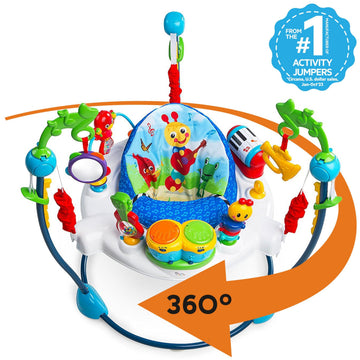 Baby Einstein Neighborhood Symphony Activity Jumper, Lights & Melodies, 1 Count, Unisex, Max Weight 25 lbs, Model 10504-1
