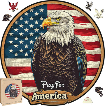 Wooden Puzzle for mature-themeds  Eagle Wooden Jigsaw Puzzles(15.7 * 15.9in-500pcs)  Unique Shape Animal mature-themed Puzzles Irregular Wood Puzzles Best Gift for mature-themeds and Kids Family Game