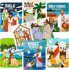Haooryx Christian Bible Stories Coloring Books 24PCS Mini Booklets Crafts for Kids DIY Art Drawing Book with Jesus Angels Church
