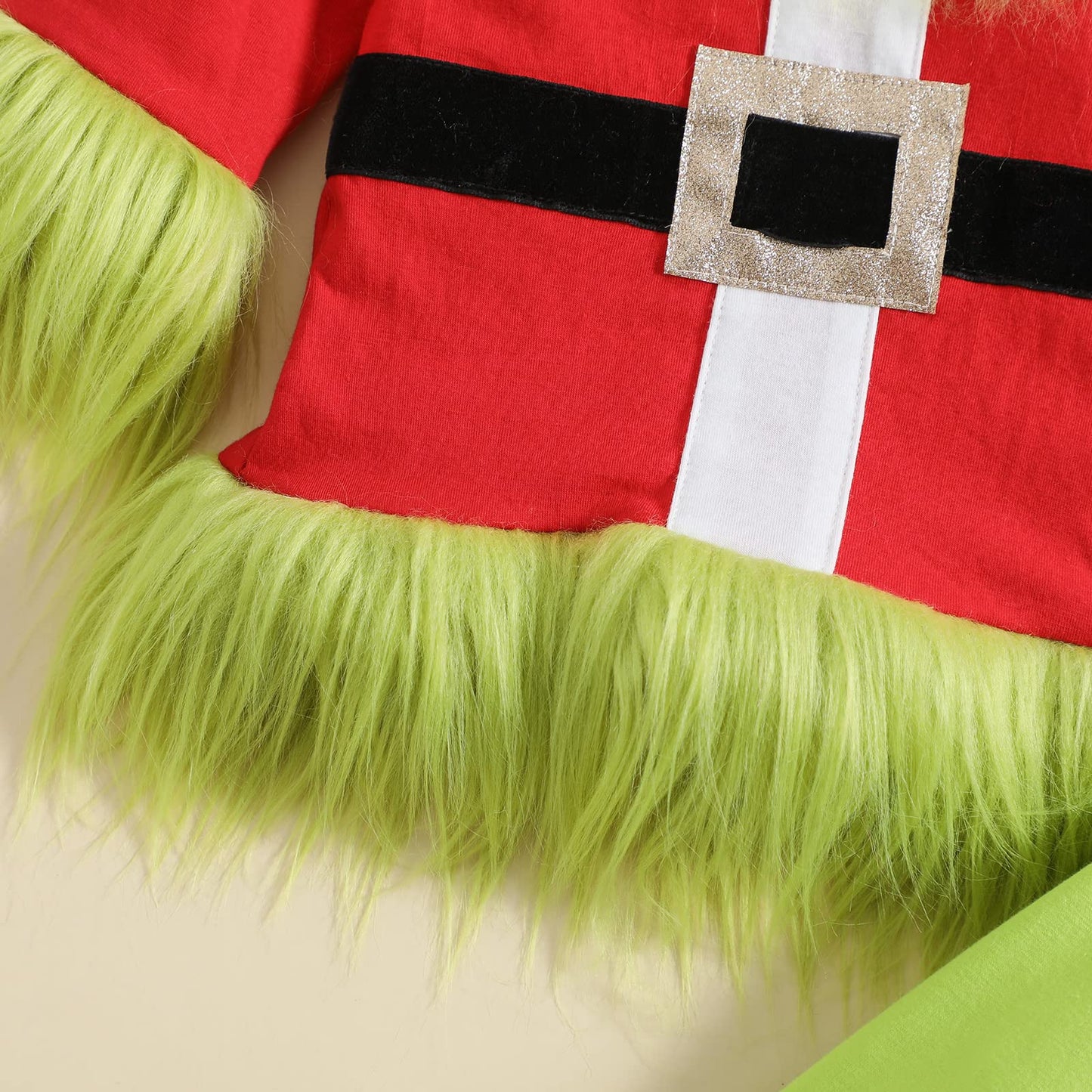 Toddler Kids Christmas Outfit Infant Baby Boy Girl Green Monster Costume Santa Elf Matching Cosplay Clothes Pant Set (Green&Red,
