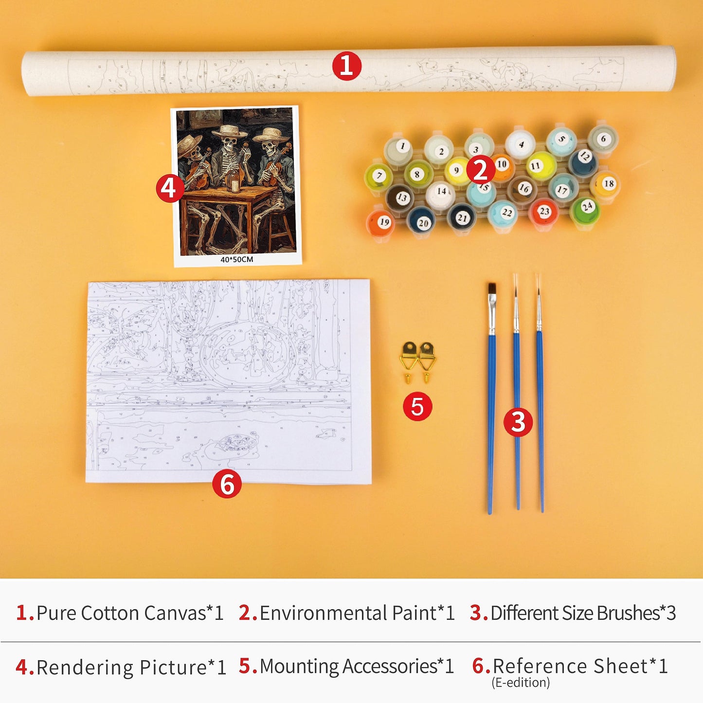 Tumovo Paint By Numbers For Adults Skeletons Playing Violin Paint Number Kits Cowboy Paint By Number Diy Oil Painting For Adults