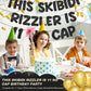 Fulmoon Pre Strung This Skibidi Rizzler Is 11 No Cap Glitter Banner 11th Birthday Party Decorations, Funny Birthday Sign, Party