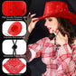 Zhanmai 12 Pieces Cowboy Hats And Bandanas Bulk Western Cowboy Cowgirl Hats Costume Party Favors(Multicoloured 2)