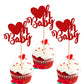 Incrizma 20 Pack ValentineS Day Oh Baby Cupcake Toppers With Glitter Sweet Love Baby Cupcake Food Picks ValentineS Day Theme B