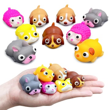 Jiaho 6 Pcs Dog Mochi Squishy Toys For Kids Party Favors, Animals Sensory Toys Kawaii Squishies For Classroom Prizes, Stress Bal