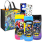 Ultimate Batman Bathroom Set - Bundle with Justice League Shampoo, Body Wash, Bubble Bath, Tote Bag, Stickers, More | Batman Bat