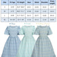 Fccam Colonial Pioneer Dresses For Girls Short Sleeve Floral Prairie Costume Blue M