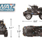 inFUNity QXB Swat Police Truck - Armored Tactical Transport Vehicle, 549 PCS Building Blocks, 13.39 inches, Plastic