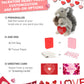 DolliBu I Love You Valentine Plush Grey Squirrel - Cute Stuffed Animal with Red Heart and Name Personalization Gift for Valentines Day  Birthday  Anniversary  Romantic Date - 8 Inches