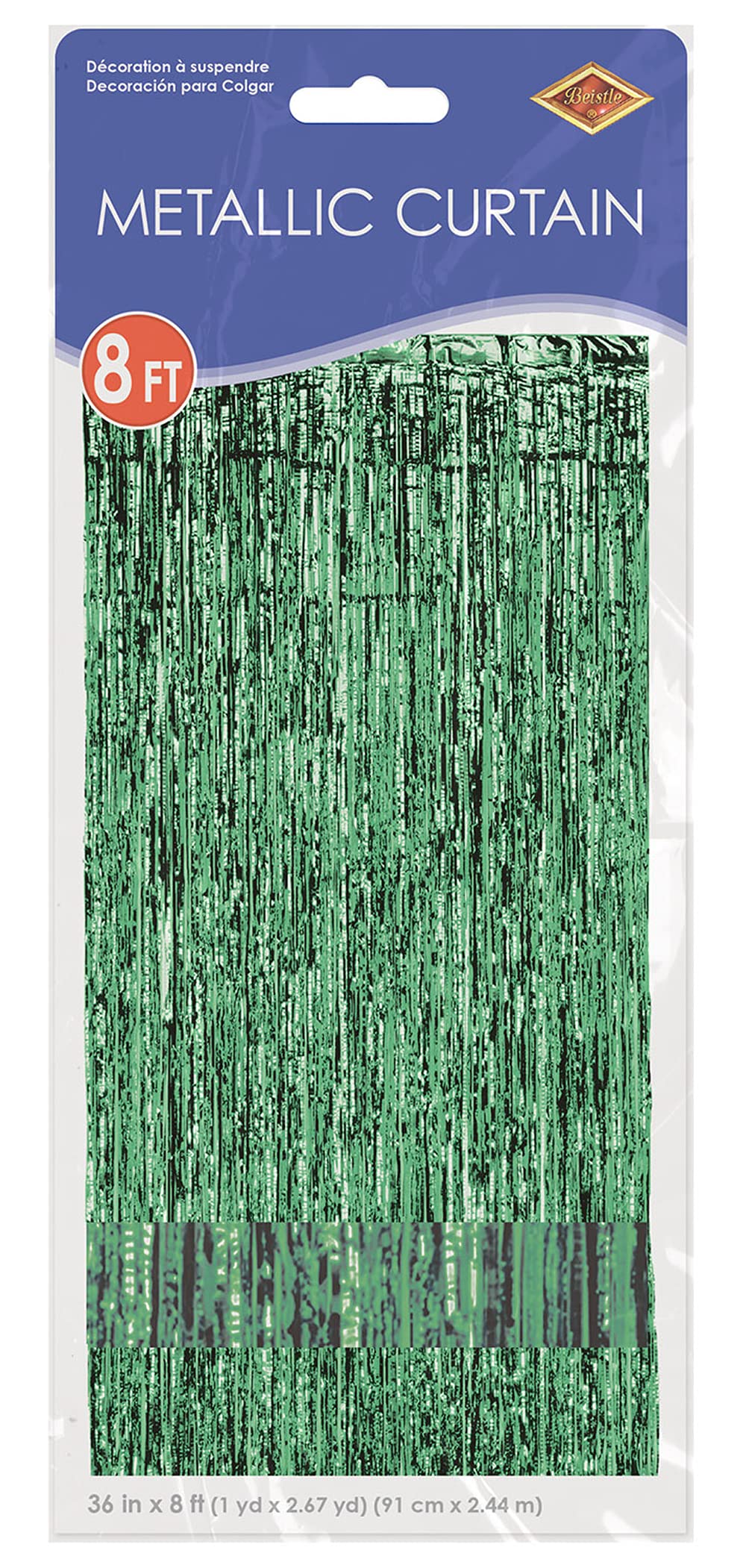 1-Ply Fr Gleam 'N Curtain (Green) Party Accessory (1 Count) (1/Pkg)