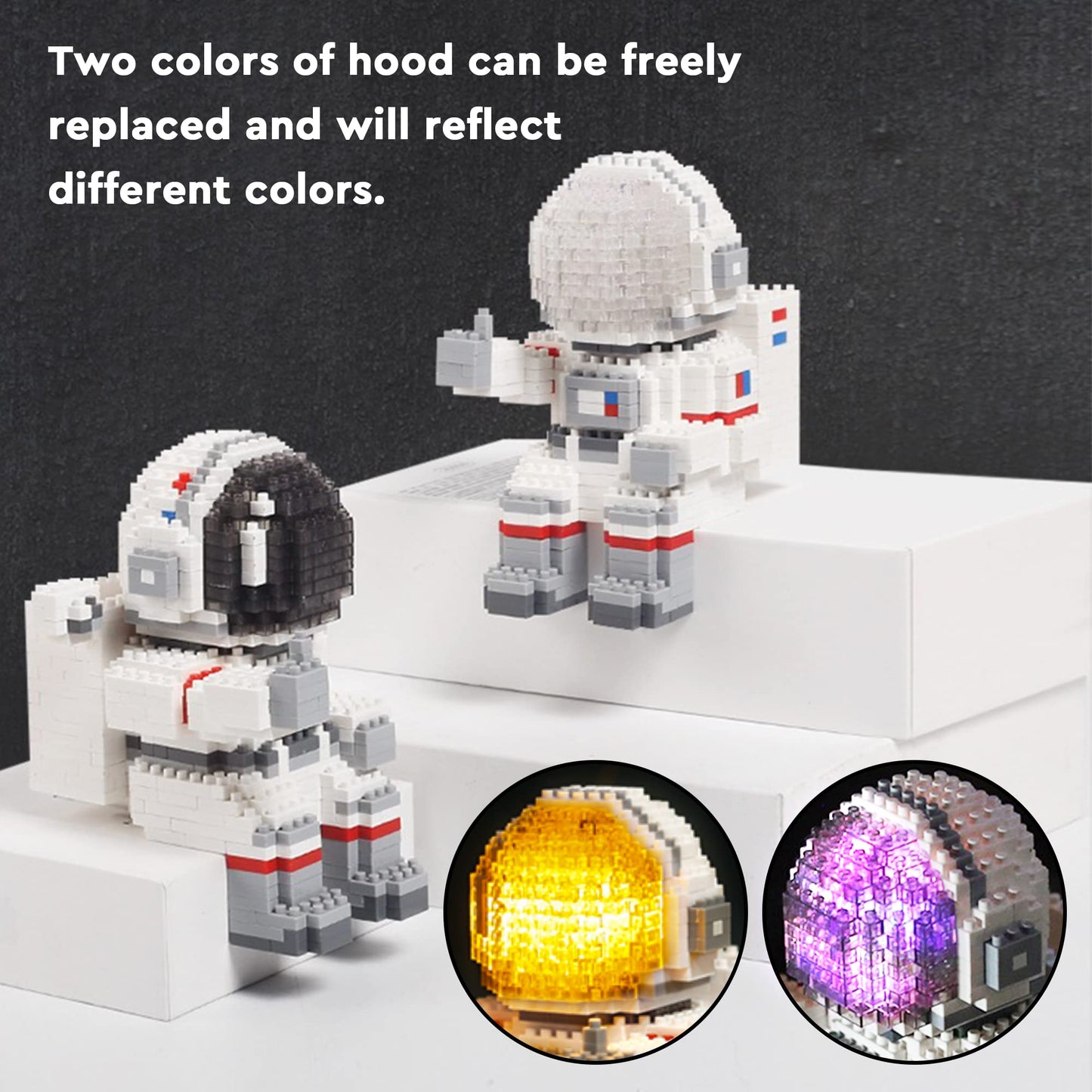 Finger Rock Astronaut Mini Building Blocks Micro Building Kits For Kids And Adults 12-15 Space Toys Gifts - Compatible With Nano(1008 Pieces)