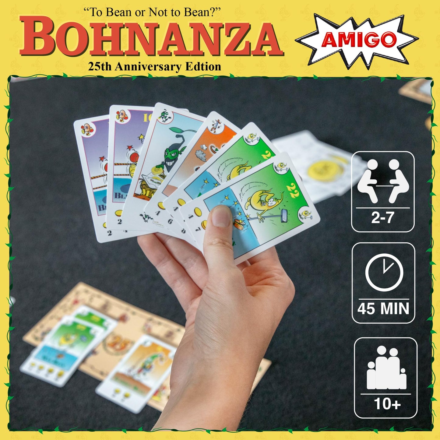 Amigo Games Bohnanza 25Th Anniversary Edition Classic Card Game – Plant & Harvest Your Beans In This Exciting Strategic Game That Is Fun For The Whole Family – For Kids & Adults Ages 12 & Older