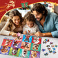 100 Pieces Christmas Puzzle For Kids Age 4-8 4-6 8-10 Christmas Cat Dog Jigsaw Puzzles Gifts Stocking Stuffers For Boys Girls (D