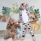 Wizland Kids Cow Costume Cow Onesie For Kids Animal Costume One Piece Cow Costume Unisex Kids Animal Outfit 8-10