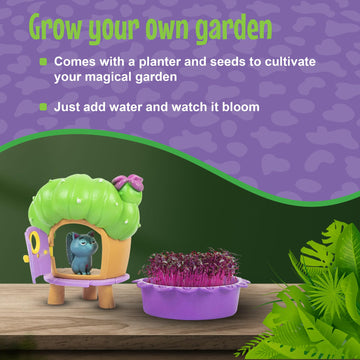 My Fairy Garden Nettles’ Nook Mini Terrarium- Tiny Garden With Shadow Fairy & Cat Doll - Grow Your Own Mini Garden Kit - Educational Playset With Soil, Seeds & Fairy Field Guide For Kids Aged 4 And Up