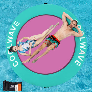 COOLWAVE Inflatable Water Hammock for Parties, Pool Round Float Ring for Adults, Portable Inflatable Raft for Family and Friends