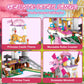 Wingift 711 Piece Friends Roller Coaster Building Set,Girls Creative Amusement Park Building Kit,Stem Princess Castle | Pink Playground Park Model Building Toy,Christmas Birthday Gift For Girls Age 6+