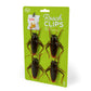 Genuine Fred Roach Bag Clips, Set Of 4, Brown