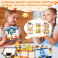 CY2SIDE Thanksgiving Pilgrimage Scene Sticker - 12 Set Pilgrims Theme Sticker Art Craft for Kids Classroom Activities, Make a Na