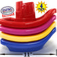 Matty'S Toy Stop Plastic Nesting/Stacking Tug Boats (11') Red, Blue, Pink & Yellow Gift Set Bundle, Perfect For Bath, Pool, Beach Etc. - 4 Pack