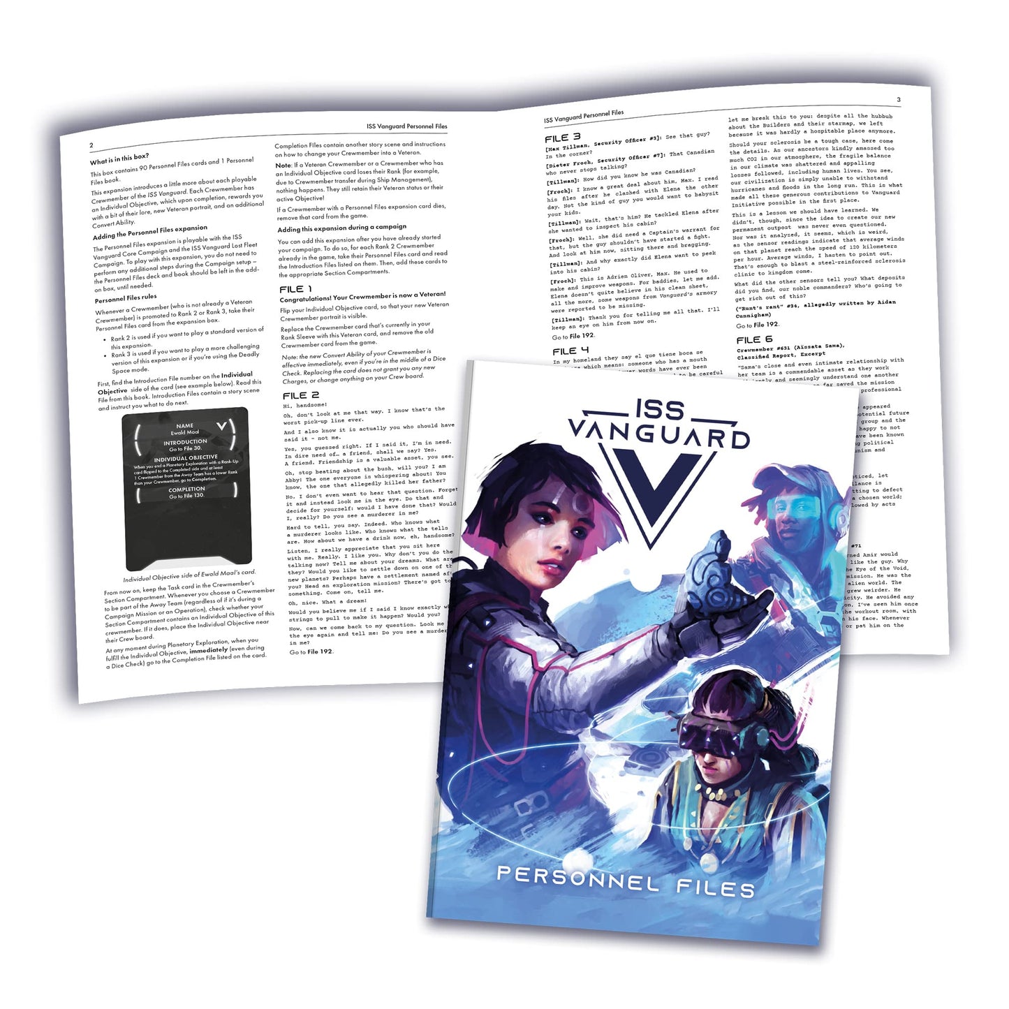 Iss Vanguard Board Game Personnel Files Expansion | Cooperative Sci-Fi Strategy Game For Adults And Kids | Ages 14+ | 1-4 Players | Average Playtime 90-120 Minutes | Made By Awaken Realms