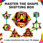 SHASHIBO Shape Shifting Box - STEM Magnetic Fidget Cube That Transforms Into Over 70 Shapes  Download Fun in Motion Toys Mobile App (Stained Glass)