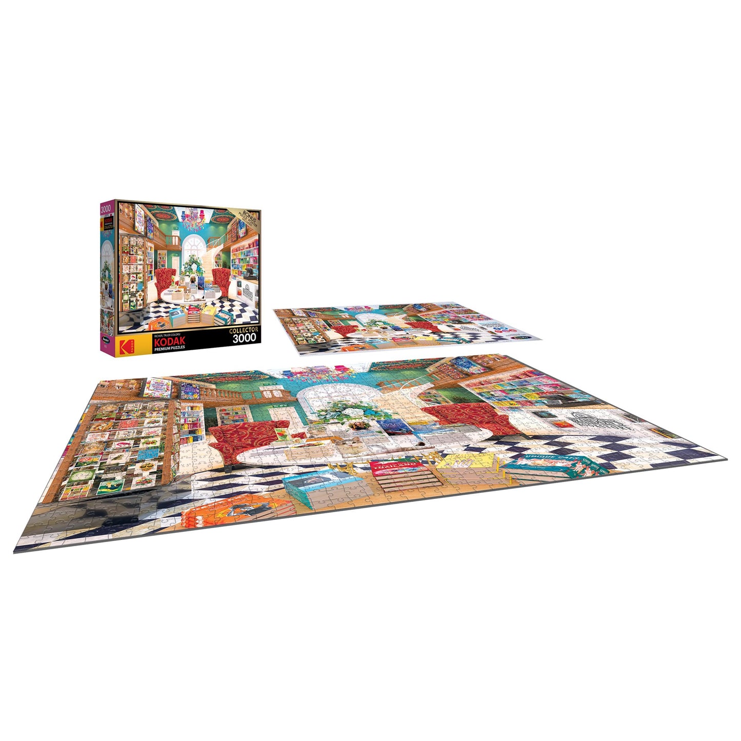 RoseArt 3000 Piece Jigsaw Puzzle for Adults - Kodak Premium - Multi-colored - Model 8150ZZJ-3 - Cardboard