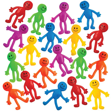 Stretchy Bendable Man (180 Pack) Assorted Fun Colors, A Sticky, Stretchable, Slimy, Gooey Texture, Toy For Stress Anxiety Relief