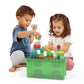 Jelly Blox Stash 'N Stack 2-In-1 Storage Case Including 30 Blocks | Toddler & Preschool Building Blocks Kids Can Squeeze & Stretch | Safety Tested & Ouch-Free | Tactile, Sensory Play Toy For Ages 2+