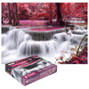 1000 Piece Puzzle for mature-themeds  Mountain Waterfall Puzzles for mature-themeds 1000 Pieces Pink Forest Puzzle Natural Landscape Challenging Puzzles 1000 Pieces for mature-themeds Teens Seniors