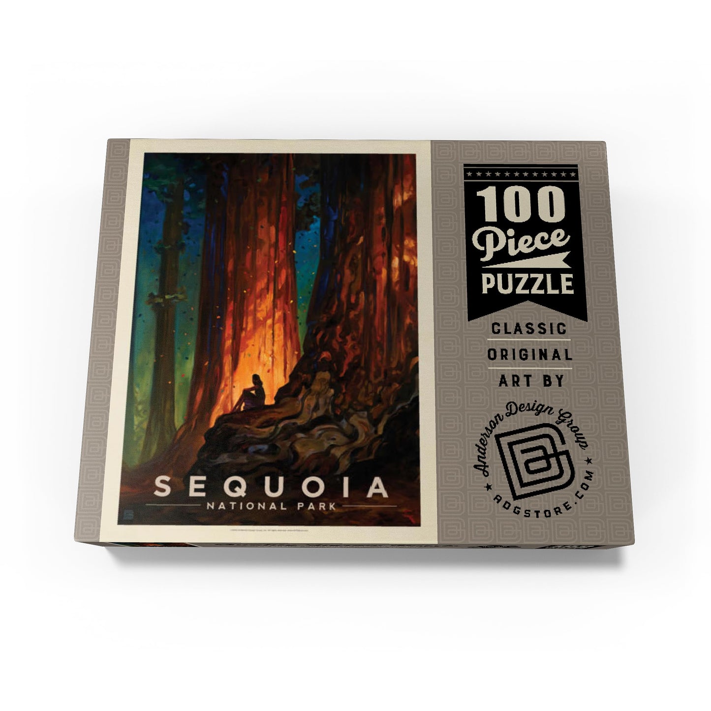 MyPuzzle Sequoia National Park: Nature's Cathedral  Vintage Poster - enhanced 100 Piece Jigsaw Puzzle for mature-themeds