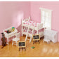 Samcami Miniature Dollhouse Furniture 1 12 Scale - Wooden Dollhouse Bed Set - Doll House Furniture Toys Incl Doll Bed, Desk, Books, Blackboards And Other Dollhouse Accessories