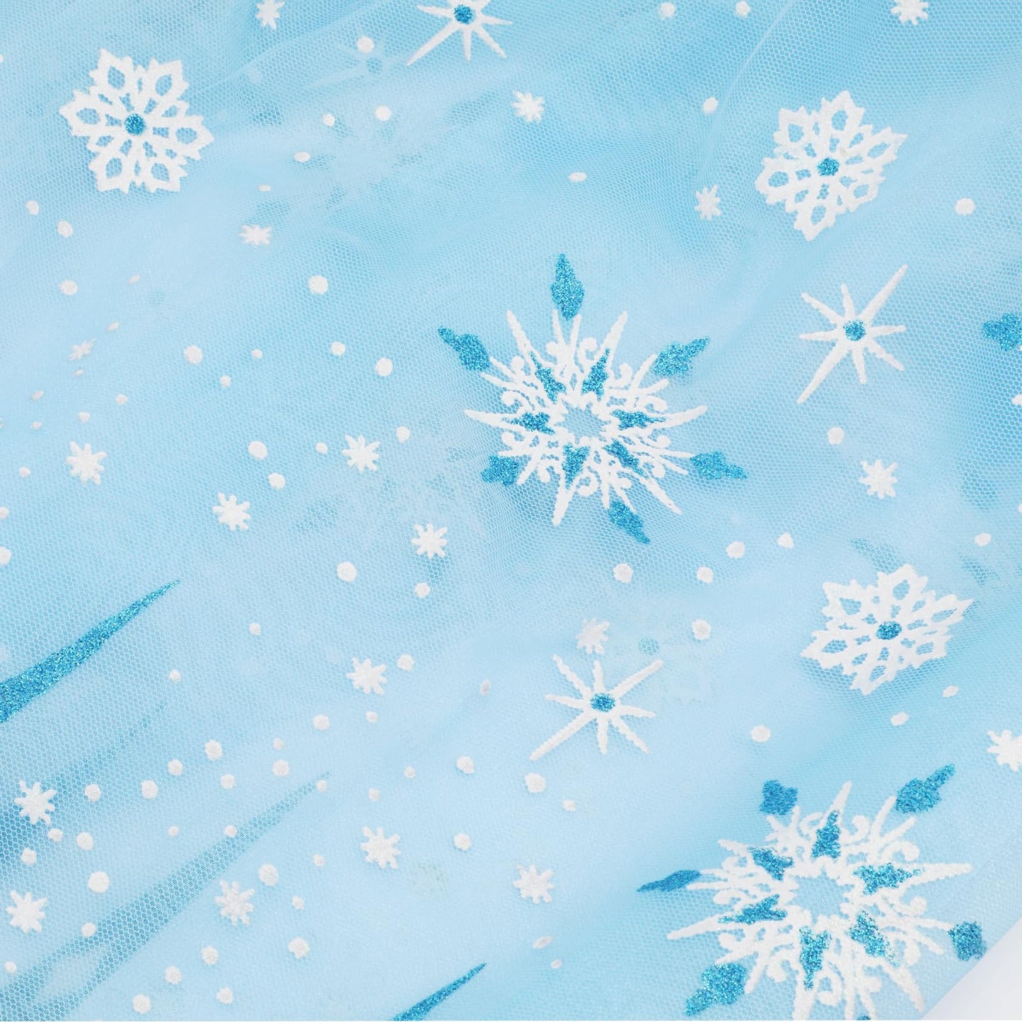 Phogary Snowflake Princess Cape Blue Princess Cloak Princess Hooded Cape Princess Fancy Dress Halloween Costume Cape Carnival Bi