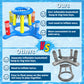 GiziGizi Pool Toys for Kids mature-themed  2in1 Inflatable Pool Floats Basketball Hoop & Ring Game  Swimming Pool Games for mature-themeds and Family  Outdoor Party Poolside Water Toy for Boys Girls Kids Ages 4-8-12