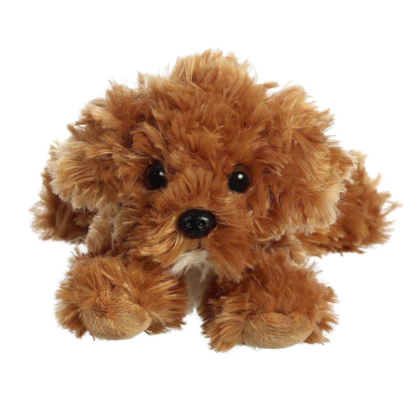 Aurora Adorable Mini Flopsie Chai Cockapoo Stuffed Animal - Playful Ease - Timeless Companions - Brown 8 Inches