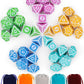 CiaraQ DND Dice with 5 Pouches, 5 Sets of Retro Polyhedral Dice for MTG D&D Board Games, 35 Pieces Role Playing Dice