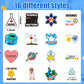 Beyumi Natural Sciences Roll Stickers - 1000Pcs Biology Experiment Stickers In 2 Rolls Waterproof Vinyl Laboratory Decals For Laptop Bottle Notebook Luggage Computer Classroom Decor For Kids Students