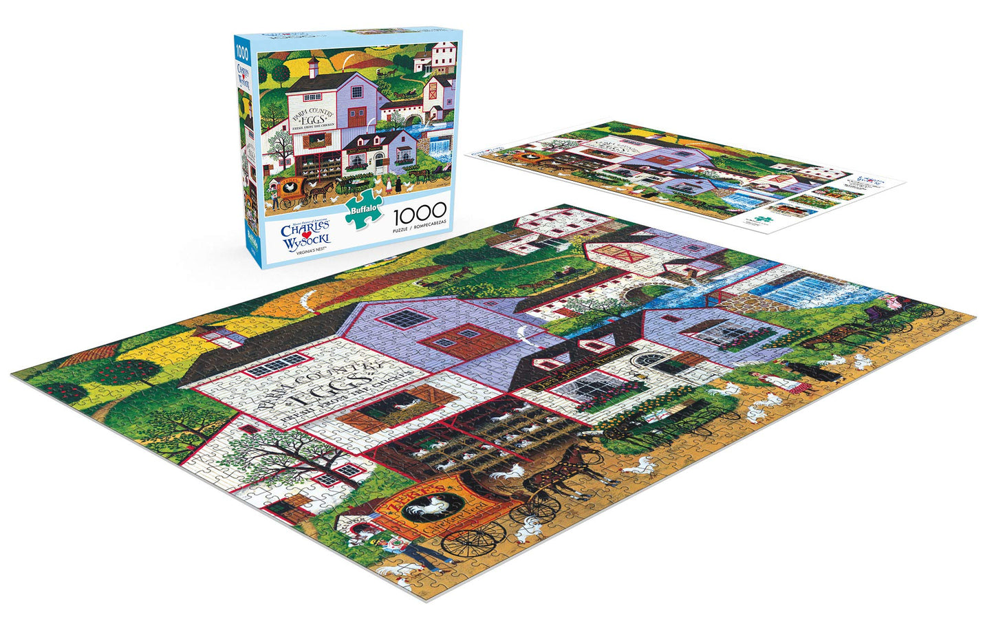 Buffalo Games 1000 Piece Jigsaw Puzzle - Charles Wysocki Virginias Nest - Challenging Adult Puzzle, 26.75 x 19.75 inches, Paper Material