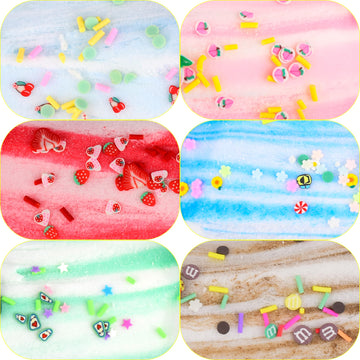 12 Pack Cloud Slime Kit Two-Toned Fidget Toy, Educational Slime Toys, Birthday Gifts Prize Party Favors For Girl Boys Kids 6 7 8